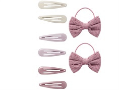 Lil Atelier nostalgia rose/turtledove/violet ice hair accessories (8-pack)
